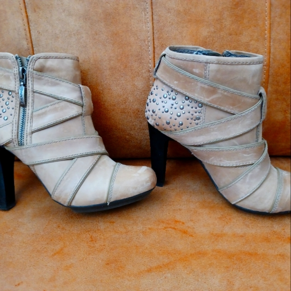 DKNYC Women's Hadley Studded Strappy Bootie